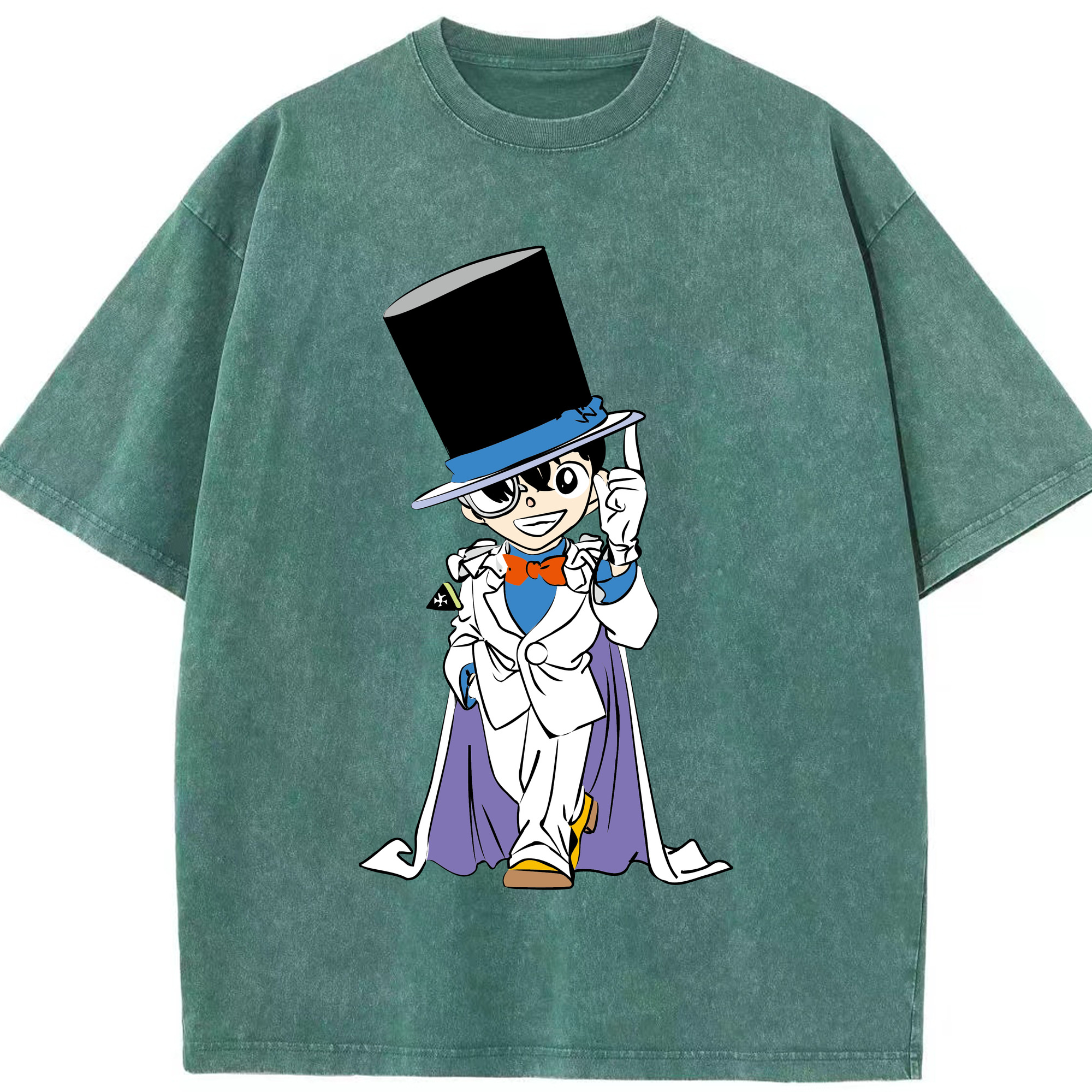 （画像用） 名探偵コナン 江戸川 コナン Detective Conan Conan Edogawa 綿100% ヴィンテージ風 半袖Tシャツ（フロントプリント）